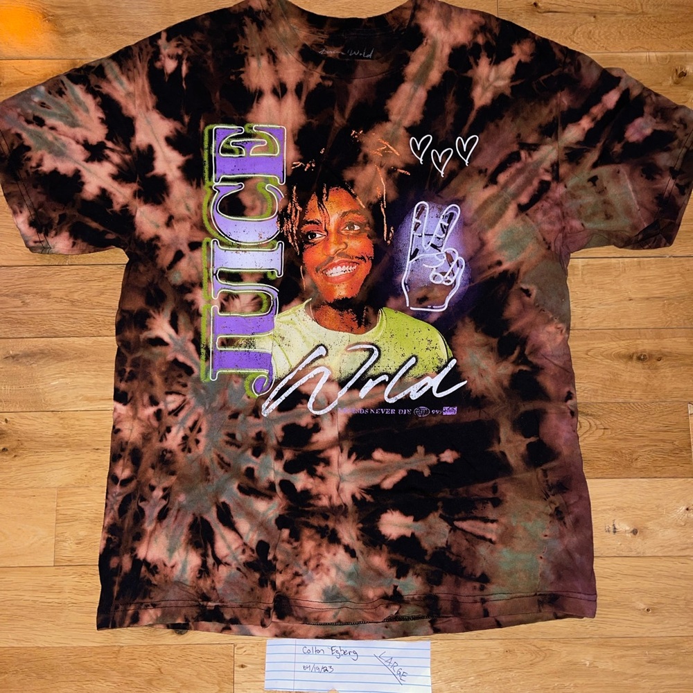 Bleached Tie Dyed Graphic T-Shirt